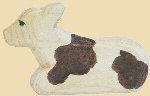 Engelberger Kalb liegend braun H�he ca. 4,5 cm