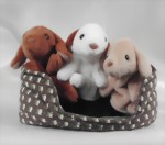 Folkmanis Puppies im Korb