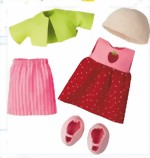 Haba Kleiderset Erdbeere f�r 30 cm Puppen