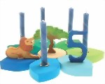 Spiel & Holzdesign Geburtstagsbl�te ozean-blau