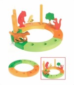 Spiel & Holzdesign Geburtstagsring 12 Jahre, gr�n-orange