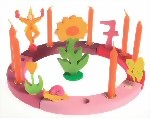 Spiel & Holzdesign Geburtstagsring rosa, rot, pink