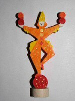Haist Stecker Jongleur orange handbemalt