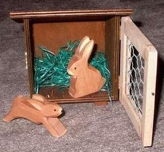 Ostheimer Hasen mit Stall 3tlg
