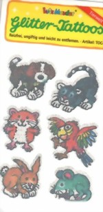 Lutz Mauder Verlag Glitter-Tattoo Haustiere
