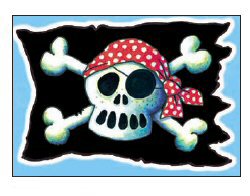 Lutz Mauder Verlag Fensterbild Piratenflagge Lutz Mauder Verlag Fensterbild Piratenflagge DIN A4