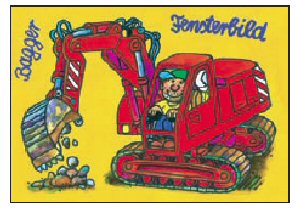 Lutz Mauder Fensterbild Bagger DIN A6