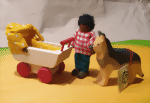 Set Puppenwagen mit Schäferhund
