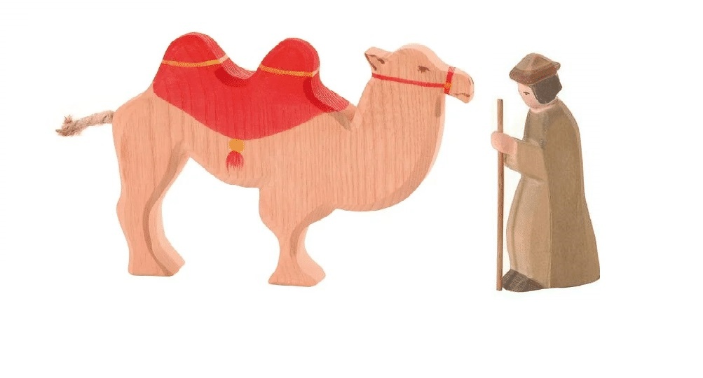 Ostheimer Hirte stehend mit Kamel